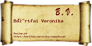 Bártfai Veronika névjegykártya