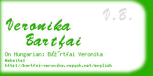 veronika bartfai business card